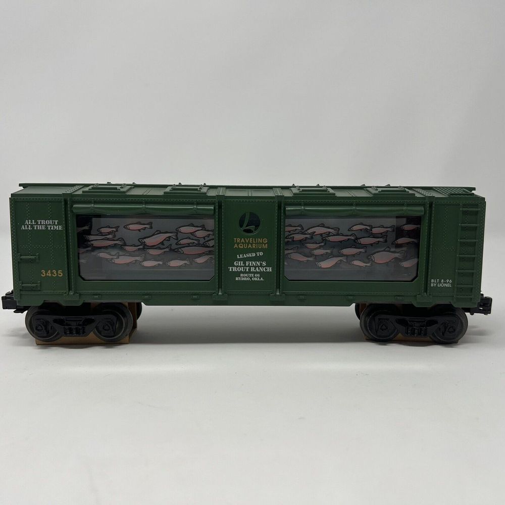 Lionel 3435 Gil Finn's Trout Ranch Animated Aquarium Boxcar New In Box - Picture 2 of 6